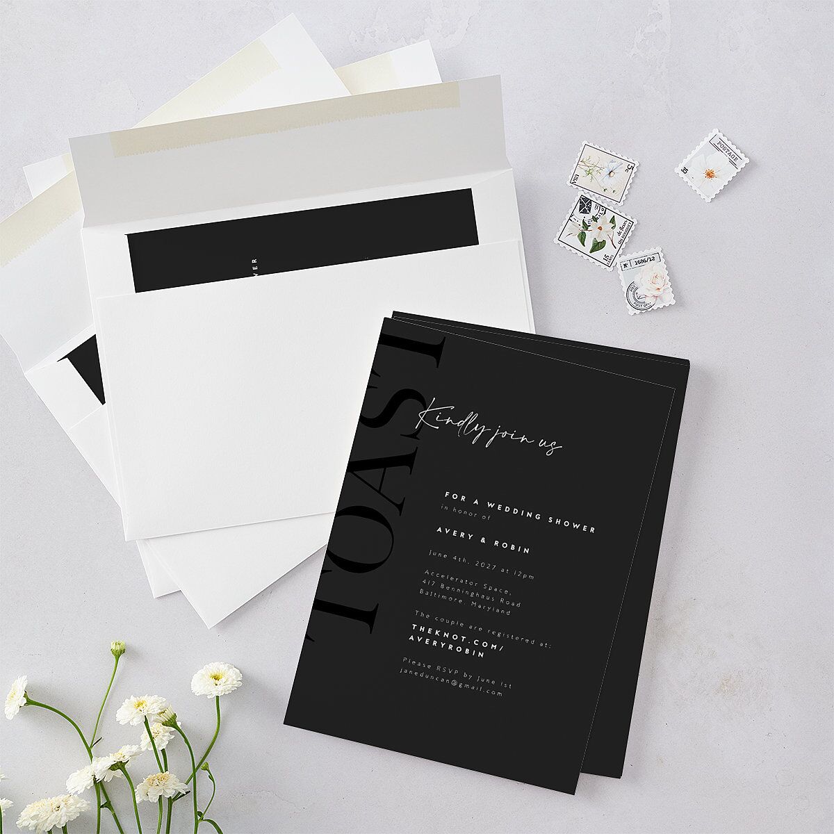 Modern Vow Bridal Shower Invitations — view 5