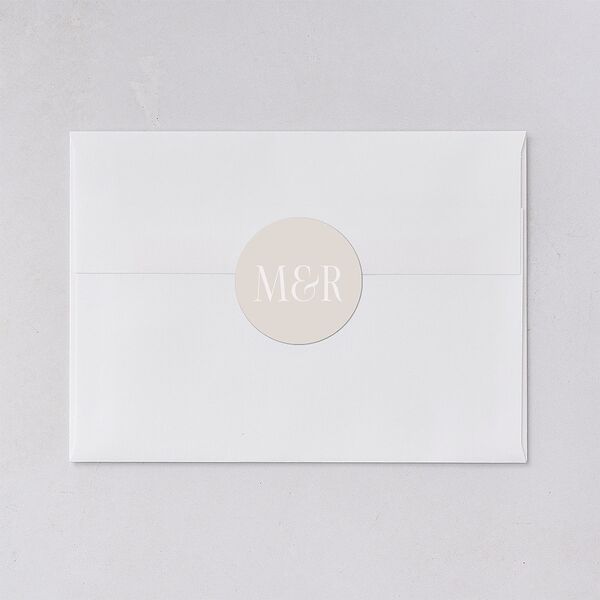 Polished Photo Foil Wedding Stickers Pure White Circle