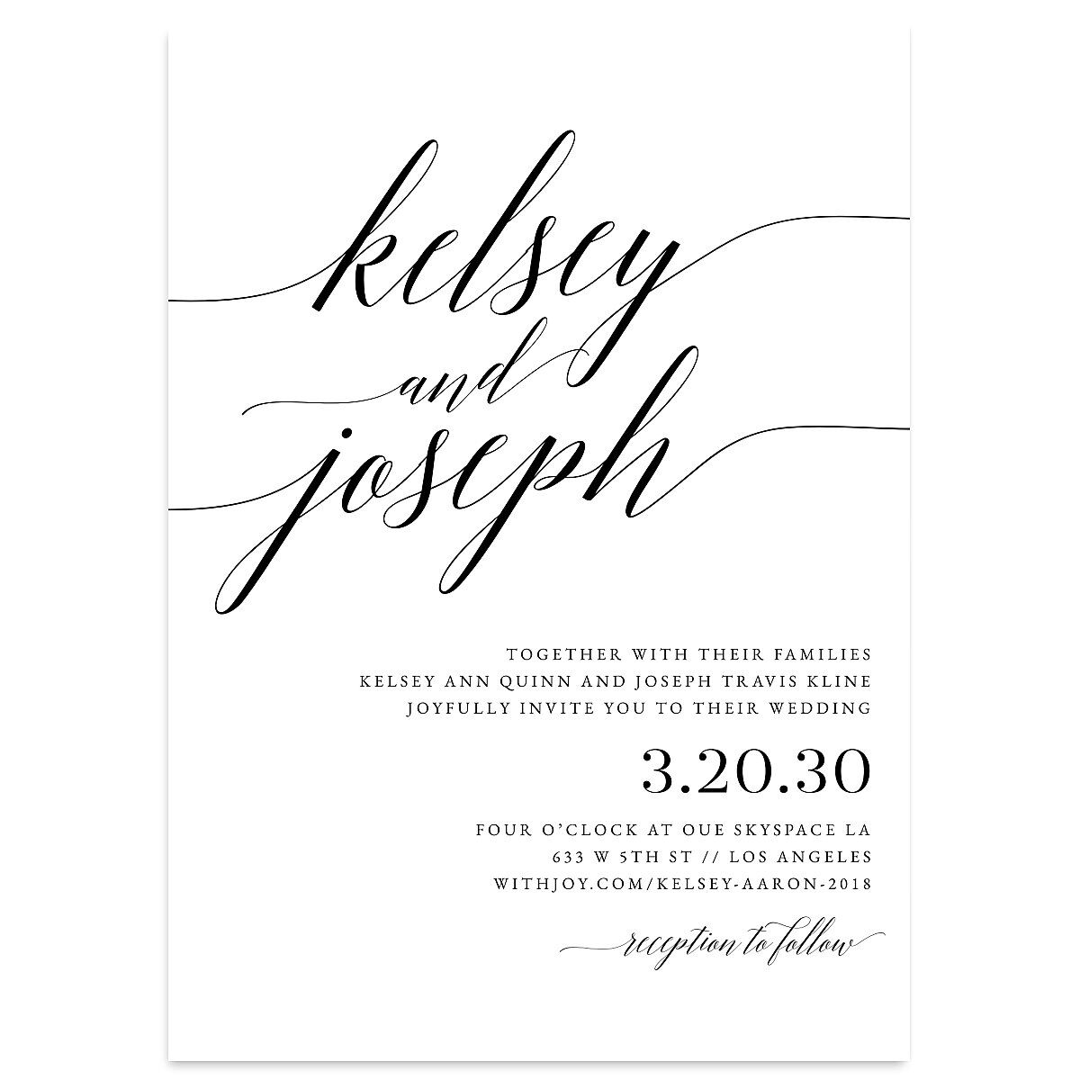 Painted Minimal Wedding Invitations