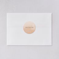 Eucalyptus Bouquet Wedding Stickers Terracotta Circle