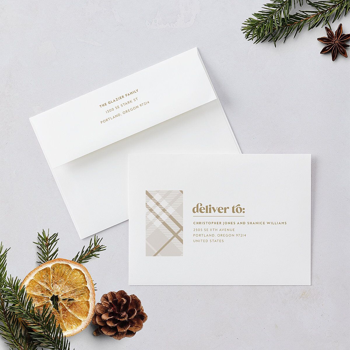 Sweet Holiday Holiday Cards Pure White Signature Blank Portrait Standard