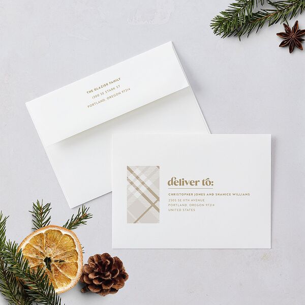Sweet Holiday Holiday Cards Pure White Signature Blank Portrait Standard
