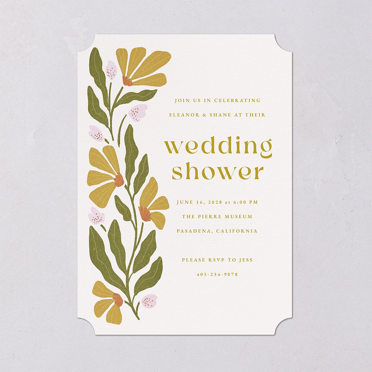 Flower Market Bridal Shower Invitations — view 2