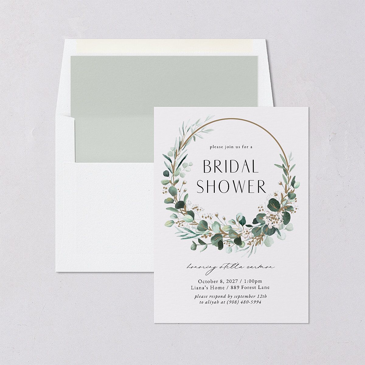 Timeless Hoop Bridal Shower Invitations — view 4