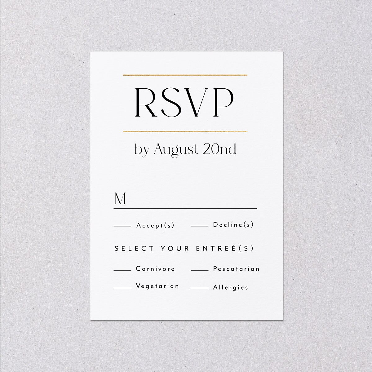Estate Wedding Response Cards — view 1