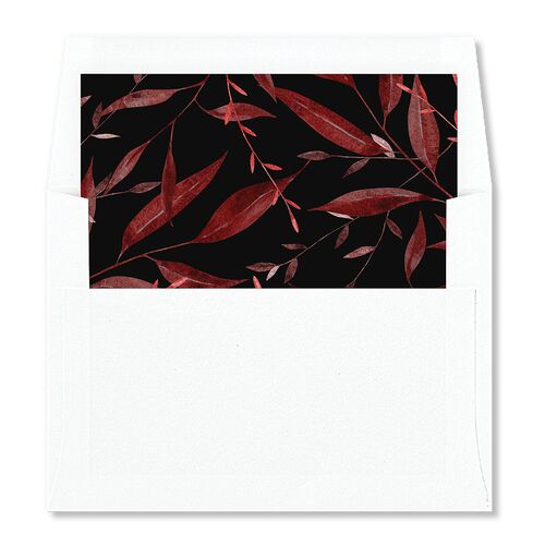 Leafy Rustic Monogram Envelope Liners Licorice Standard