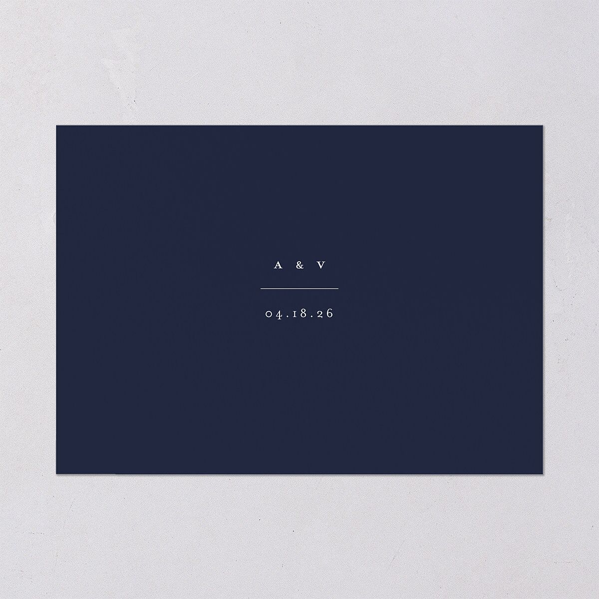 Sidebar Save The Date Cards Gold Navy Signature smooth Blank No Standard