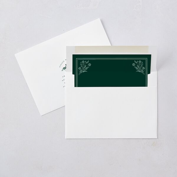Rustic Kingdom Wedding Invitations Gold Dark Green Signature Blank No Standard