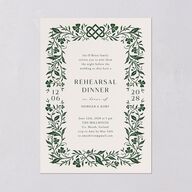 Celtic Knot Rehearsal Dinner Invitations Hunter Green Signature Blank Standard