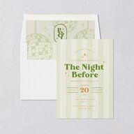 Colorful Retro Stripes Rehearsal Dinner Invitations Sea Foam Signature Blank Standard