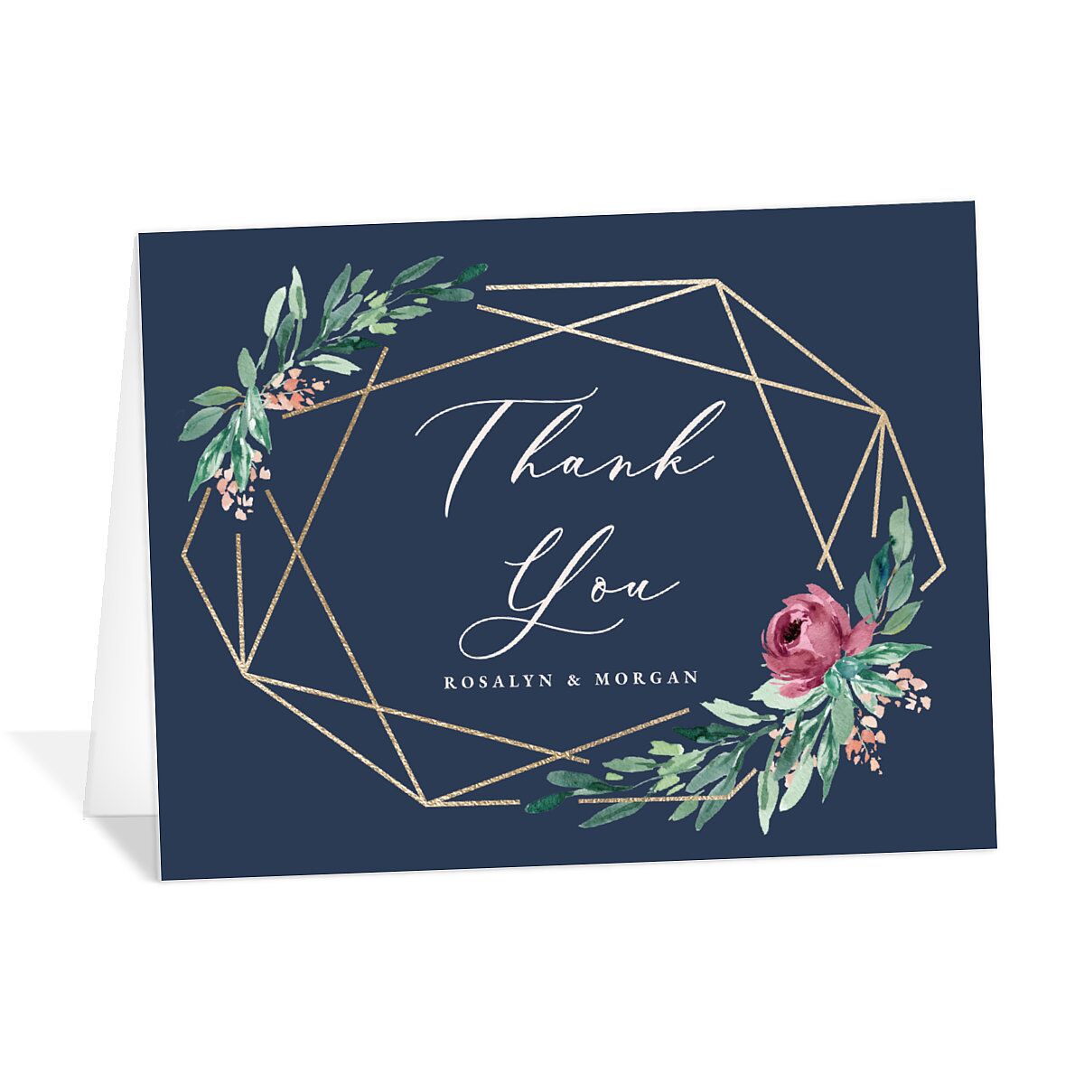Gilded Botanical Foil Thank You Cards