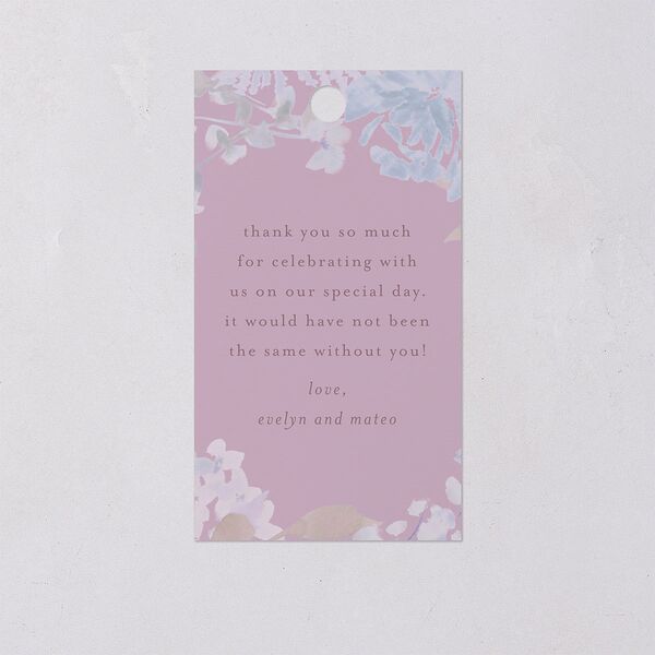 Hydrangea Garden Favor Gift Tags Gold Slate Signature