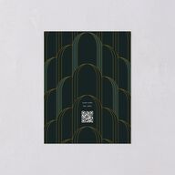 Gatsby Deco Arch Save the Date Petite Cards Dark Emerald Signature smooth Blank No Standard