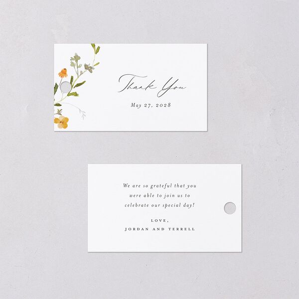 Dainty Wildflowers Favor Gift Tags Sunflower Signature