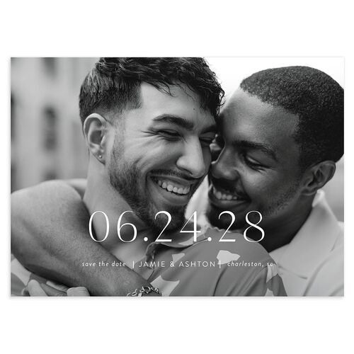 Sweet Day Save the Date Cards Moody Blue Signature smooth Blank No Standard