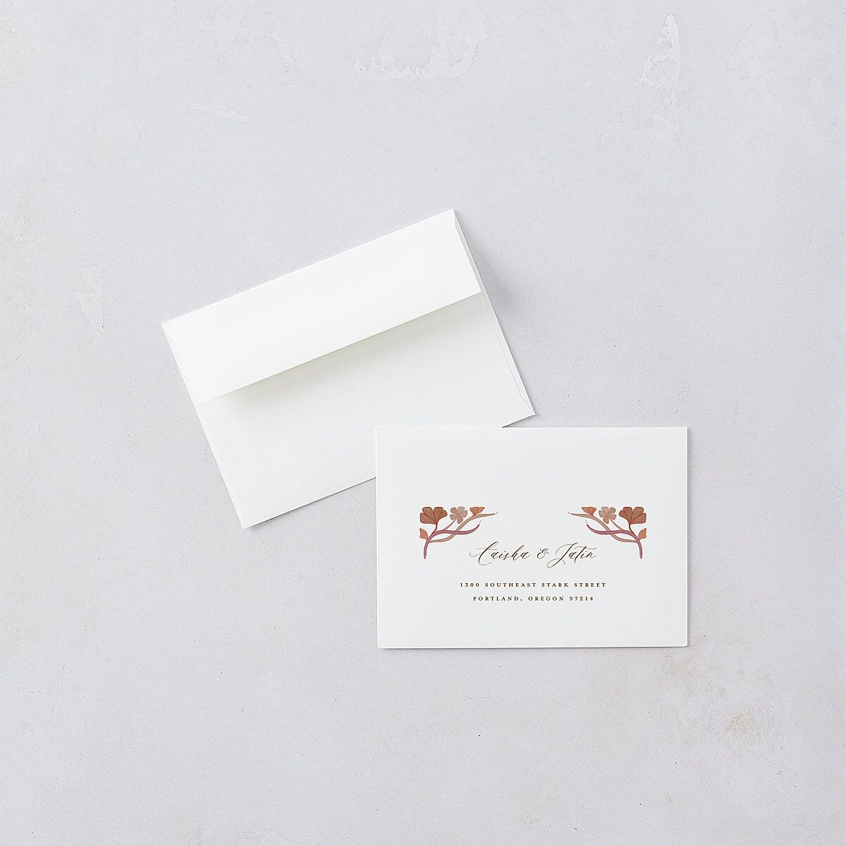 Indian Majestic Legacy Elephants Response Card Envelopes White Saddle Return Address Signature Standard