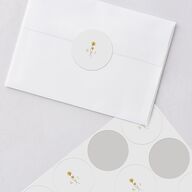 Dainty Monogram Wedding Stickers Dijon
