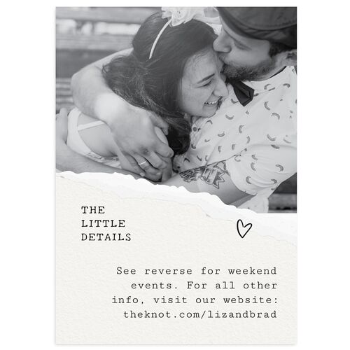 DIY Crafty Photo Wedding Event Detail Cards Licorice Signature Standard