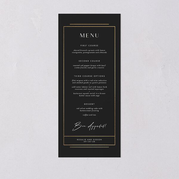 Refined Frame Menus Gold Charcoal Signature