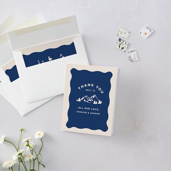 Adventure Icon Thank You Cards Navy