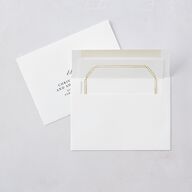 Eucalyptus Frame Wedding Invitations No Foil Pure White Signature Blank No Standard