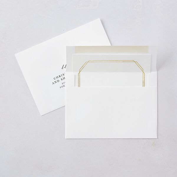 Eucalyptus Frame Wedding Invitations No Foil Pure White Signature Blank No Standard