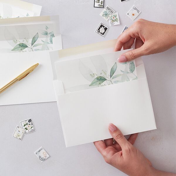 Romantic Greenery Standard Envelope Liners Tide Pool Standard