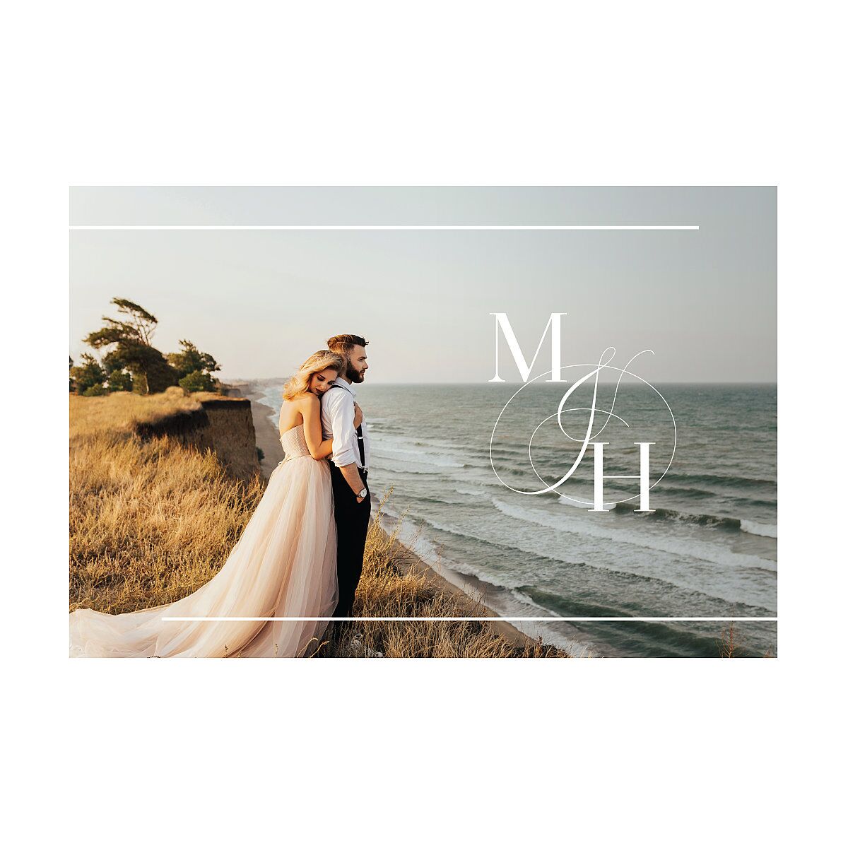Classic Monogram Thank You Postcards