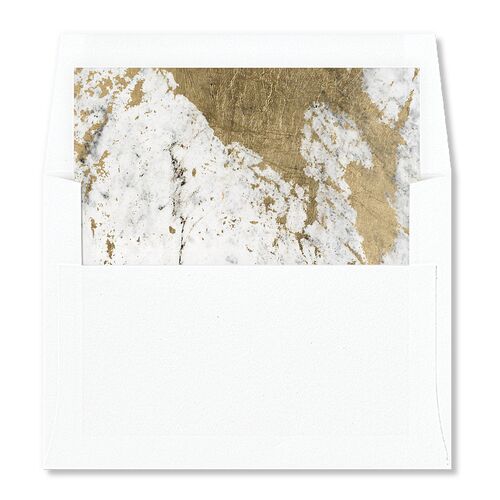 Marble and Gold Standard Envelope Liners Midnight Standard
