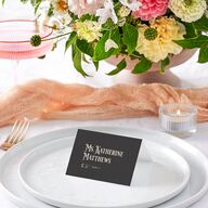 Steampunk Vintage Place Cards Charcoal Signature