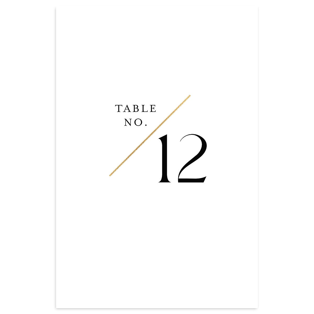 Monogram Slant Foil Table Numbers