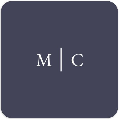 Classically Stated Wedding Stickers Navy Soft Square