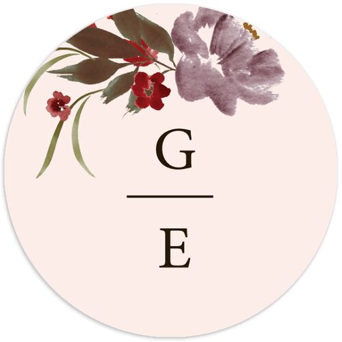 Autumn Romance Wedding Stickers Chocolate Sticker