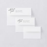 You Are Mine Thank You Card Envelopes White Pure White Both Recipient and Return Addresses Signature Standard