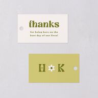 Simple Retro Daisy Favor Gift Tags Meadow Signature