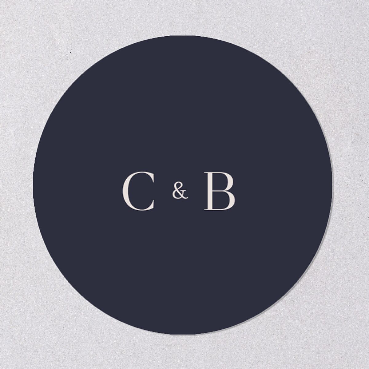Enchanted Evening Wedding Stickers Dark Navy