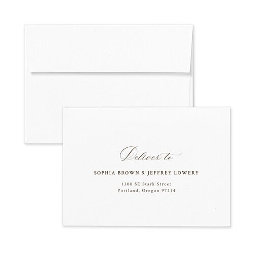 Romantic Floral Mountain Response Card Envelopes White Marigold Return Address Signature Standard