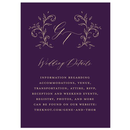 Dark Vintage Fantasy Wedding Enclosure Cards Regency Signature