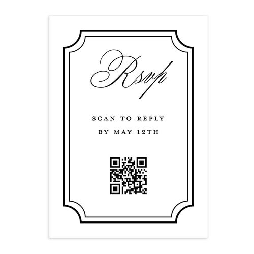 Elegant Eclectic QR Code RSVP Cards Midnight Signature Standard
