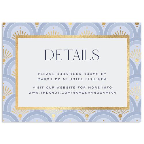 Modern Deco Wedding Enclosure Cards Gold Slate Signature Standard