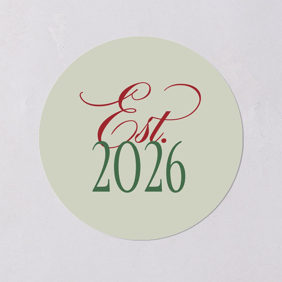 Married Christmas Calligraphy Holiday Stickers Hunter Green Circle