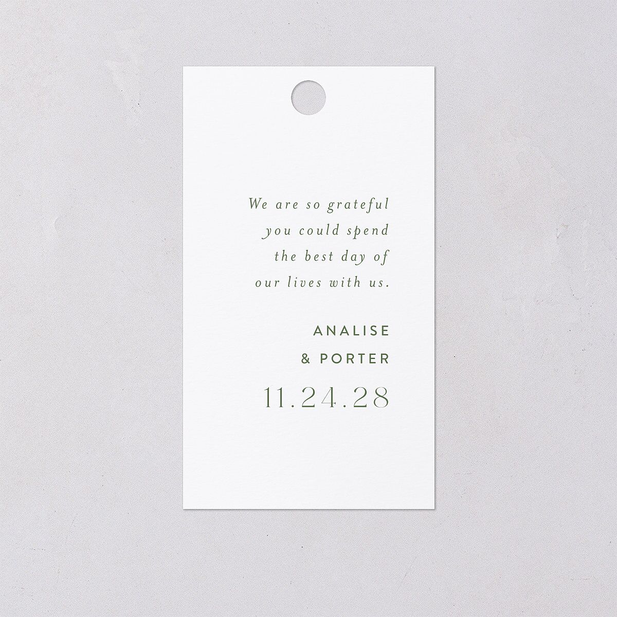 Elegant Orchid Foil Favor Gift Tags Gold Pure White Signature