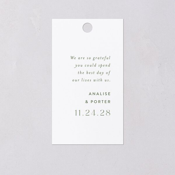 Elegant Orchid Foil Favor Gift Tags Gold Pure White Signature