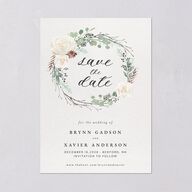 Rustic Botanical Save The Date Cards Thyme Signature smooth Blank No