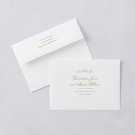 Romantic Rococo Save The Date Cards Dusty Blue Signature smooth Blank No Standard