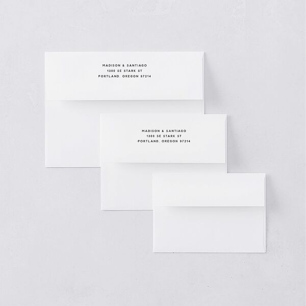 Hitched in Texas Thank You Card Envelopes White Charcoal Both Recipient and Return Addresses Signature Standard