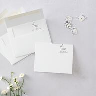 Simply Script Thank You Cards Pure White Signature