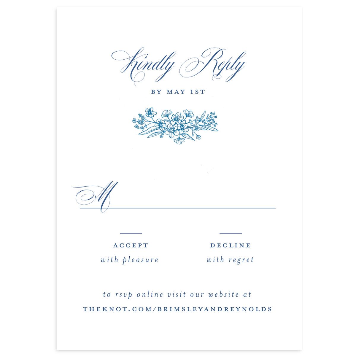 Elegant Antique Toile Frame Wedding Response Cards by Bridgerton