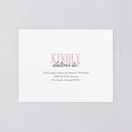 Wavy Frame Photo All-in-One Wedding Invitations Scottish Green Signature Light Both Recipient and Return Addresses No