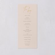 Just Love Wedding Programs Gold Sand Signature